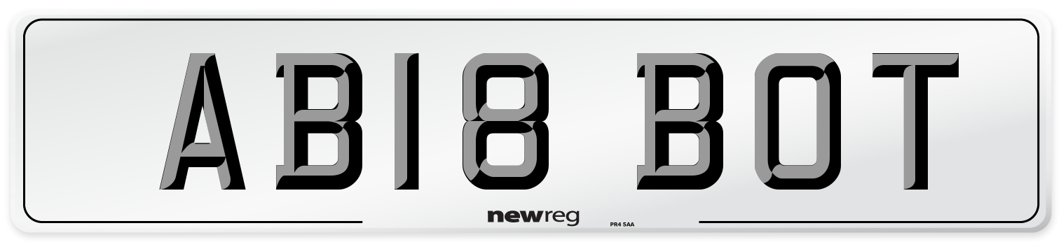 AB18 BOT Number Plate from New Reg
